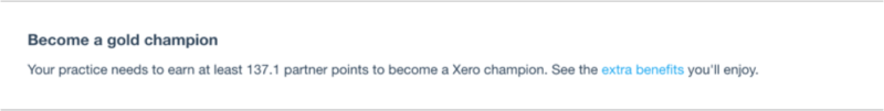 gold champion partner points xero hq practice overview